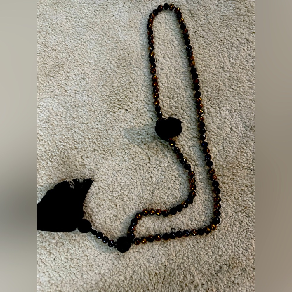 Black/bronze beaded necklace.  Thank you for stopping by!